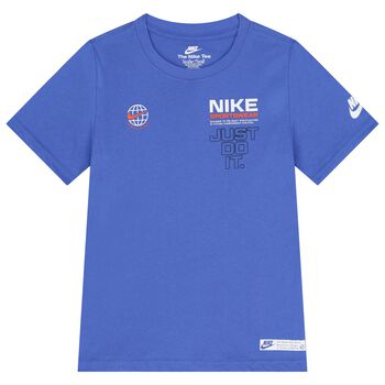 Nike Kids Boys Blue Logo T-Shirt, 1 Boys Blue Logo T-Shirt