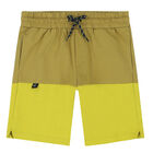 Boys White & Yellow Shorts Set, 1, hi-res