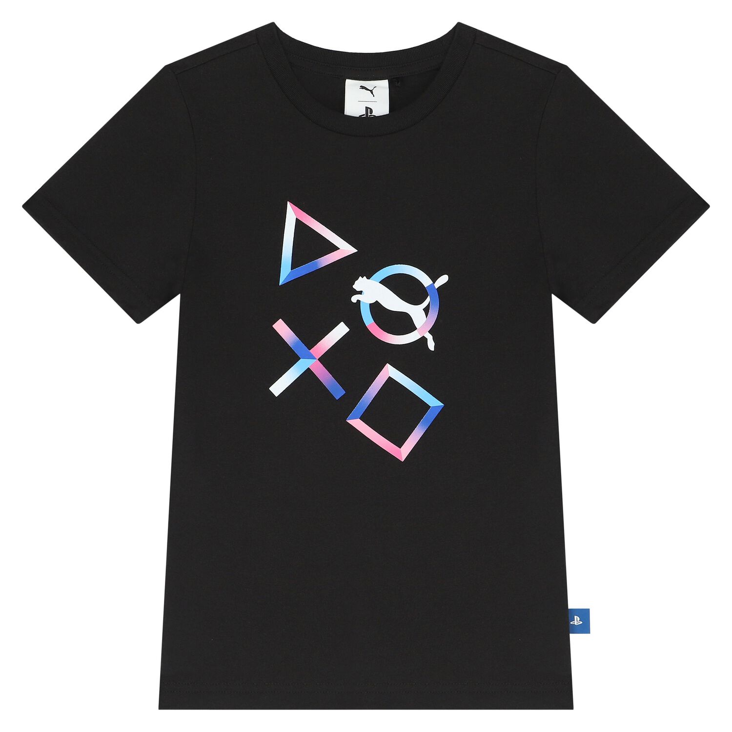 Boys Black Playstion T-Shirt, 1, hi-res