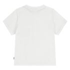 Younger Boys White Logo T-Shirt, 1, hi-res