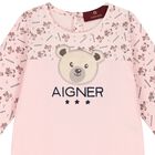 Baby Girls Pink Logo Babygrow, 1, hi-res