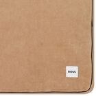 Beige & White Logo Padded Baby Blanket, 1, hi-res