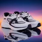Boys White & Black Logo Leather Trainers, 1, hi-res