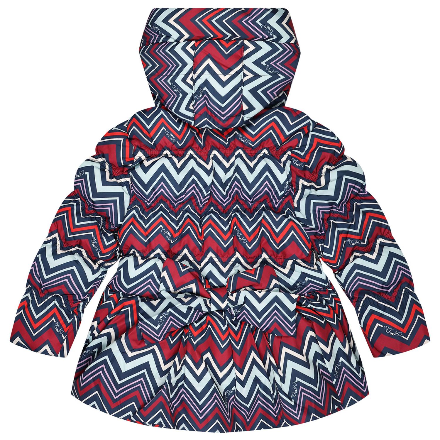 Girls Multi-Colored Zig Zag Padded Coat, 1, hi-res