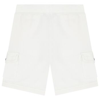 Boys White Logo Shorts