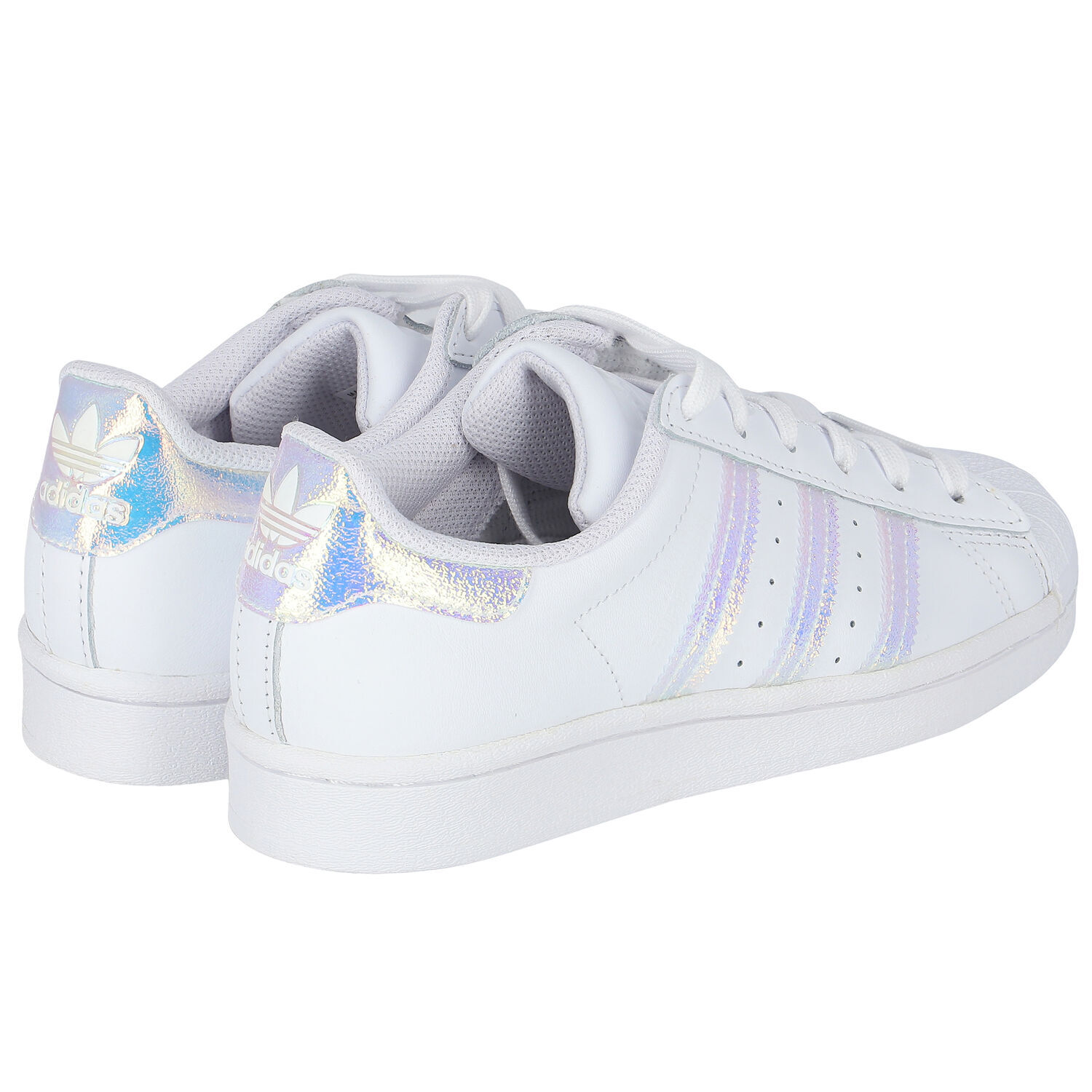 Girls White Superstar Trainers, 1, hi-res image number null