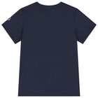 Boys Navy Blue Logo T-Shirt, 2, hi-res