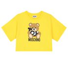 Girls Yellow Teddy Bear Logo T-Shirt, 3, hi-res