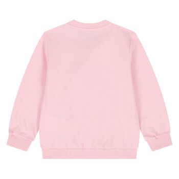 Younger Girls Pink Teddy Bear Logo Sweatshirt