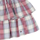 Girls Pink & Blue Check Skirt, 1, hi-res