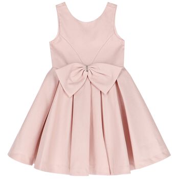 Girls Pink Bow Dress