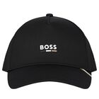 Boys Black Logo Cap, 1, hi-res