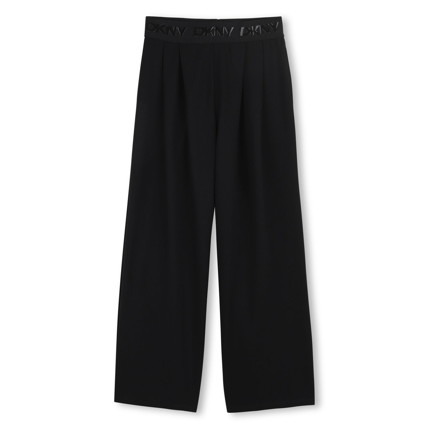 Girls Black Logo Trousers, 1, hi-res