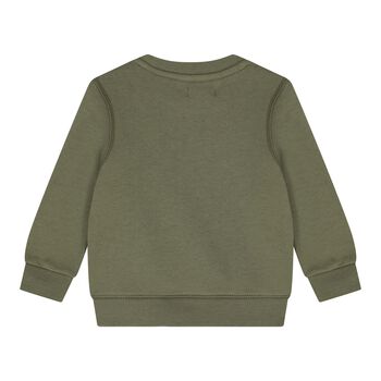 Baby Boys Green Polo Bear Logo Sweatshirt