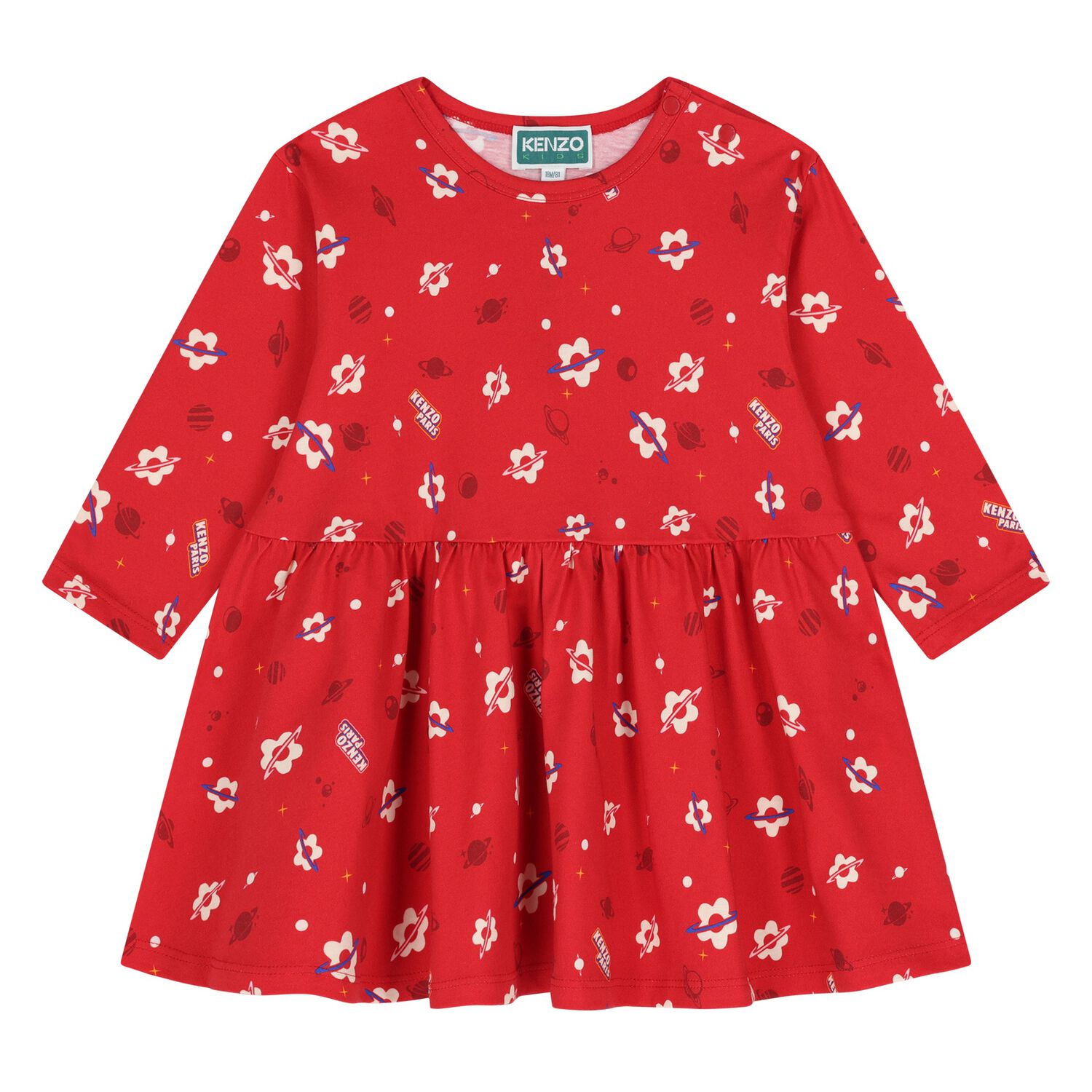 Younger Girls Red Logo Dress, 1, hi-res