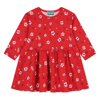 Younger Girls Red Logo Dress