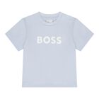 Baby Boys Blue & White Logo Shorts Set, 2, hi-res