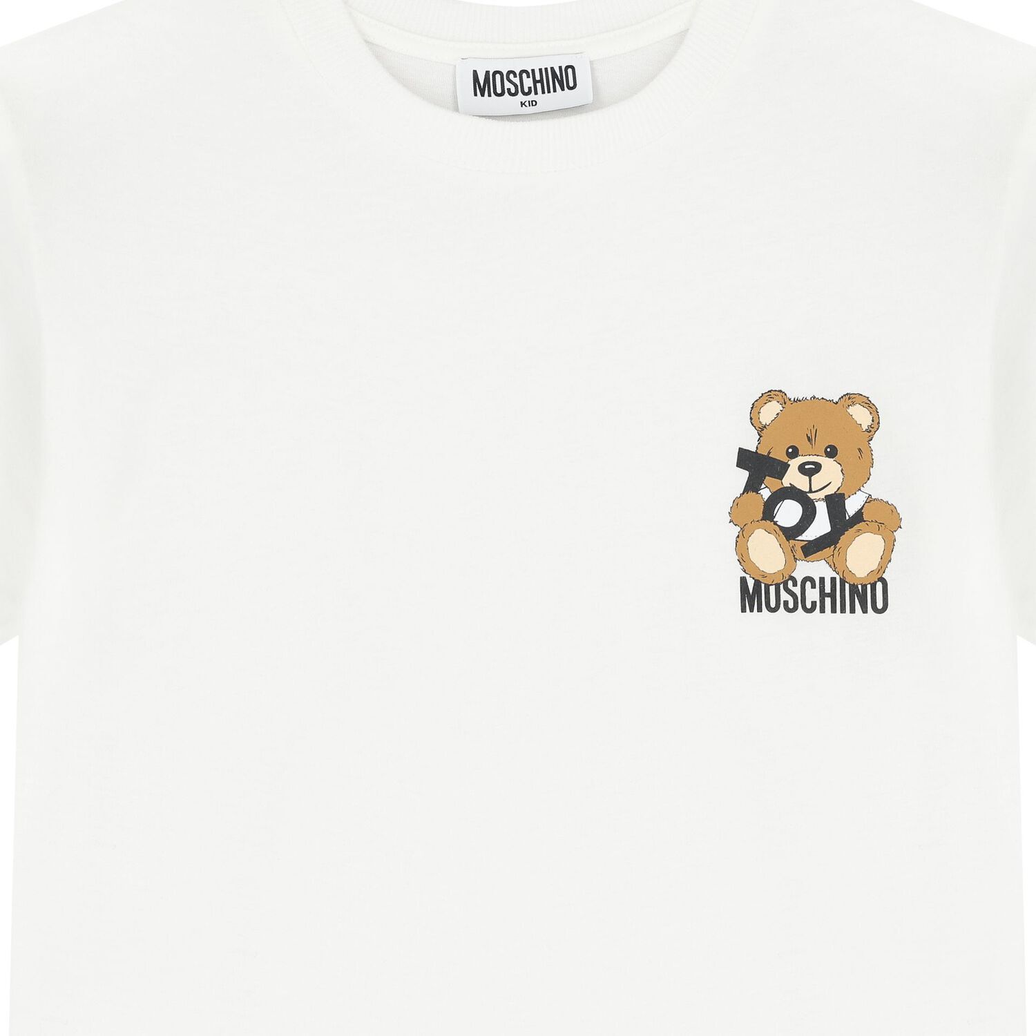 White Teddy Bear Logo T-Shirt, 1, hi-res