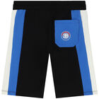 Boys Black Logo Shorts, 2, hi-res