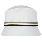 Younger Boys Navy Blue Reversible Logo Bucket Hat, 1, hi-res