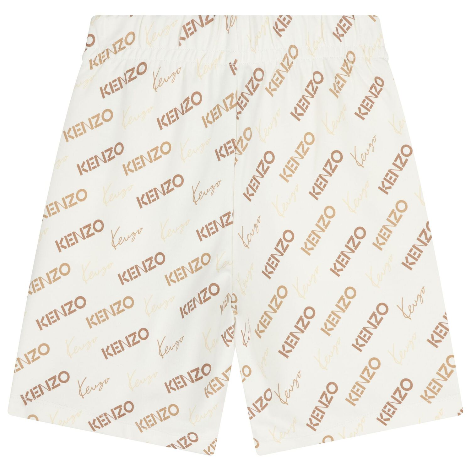 Ivory & Beige Logo Shorts, 1, hi-res