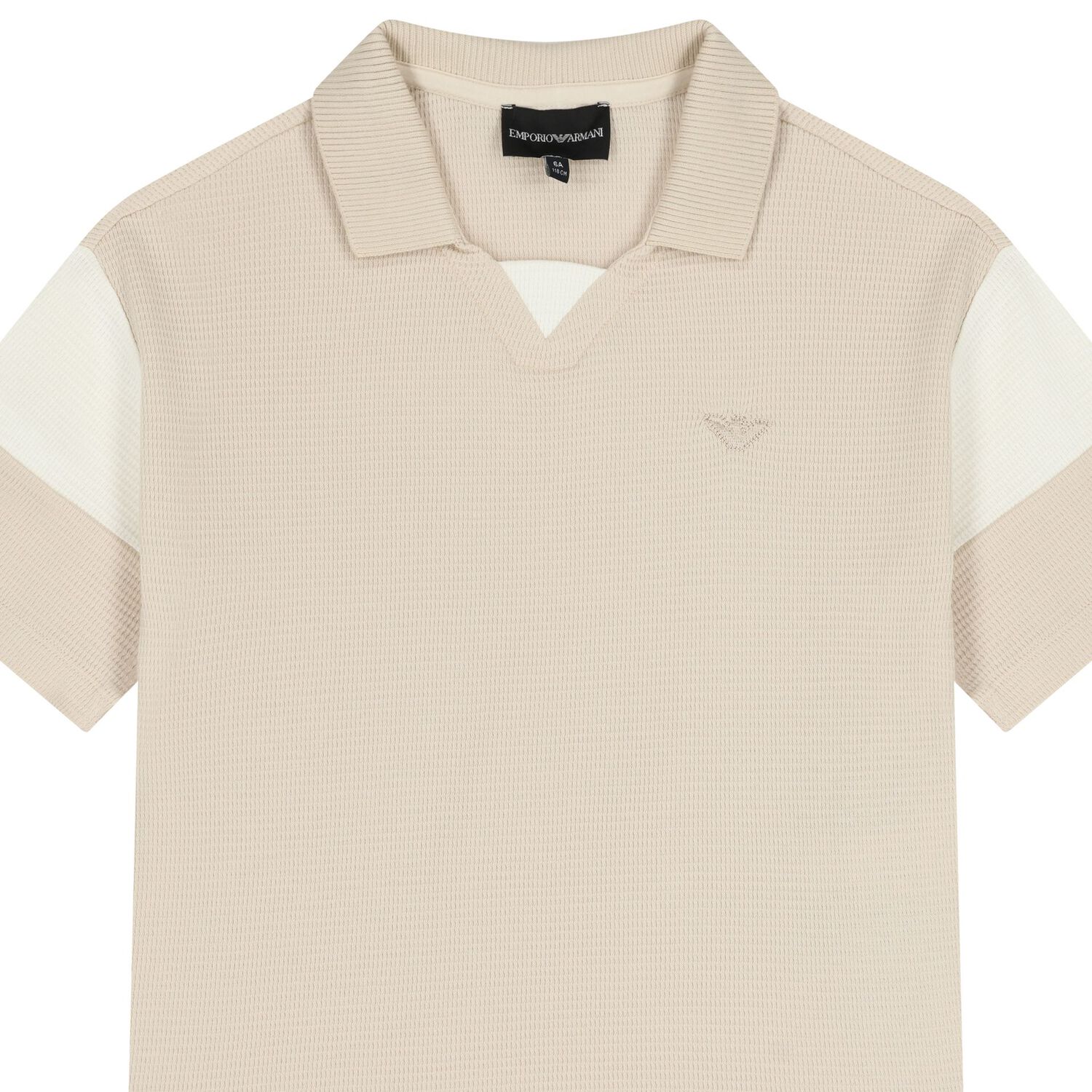 Boys Beige Logo Polo Shirt, 1, hi-res