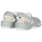 Girls Silver Iridescent Glitter Classic Clogs Sandals, 1, hi-res