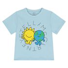 Younger Boys Blue Sun & Earth T-Shirt, 1, hi-res