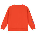 Boys Orange Tiger Logo Sweatshirt, 1, hi-res