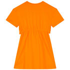 Girls Orange Logo Dress, 2, hi-res