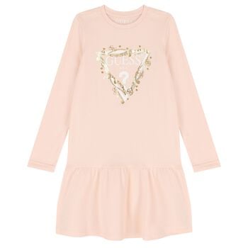 Girls Pink Logo Dress