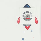 Younger Boys Ivory Space Rocket Long Sleeve Top, 1, hi-res