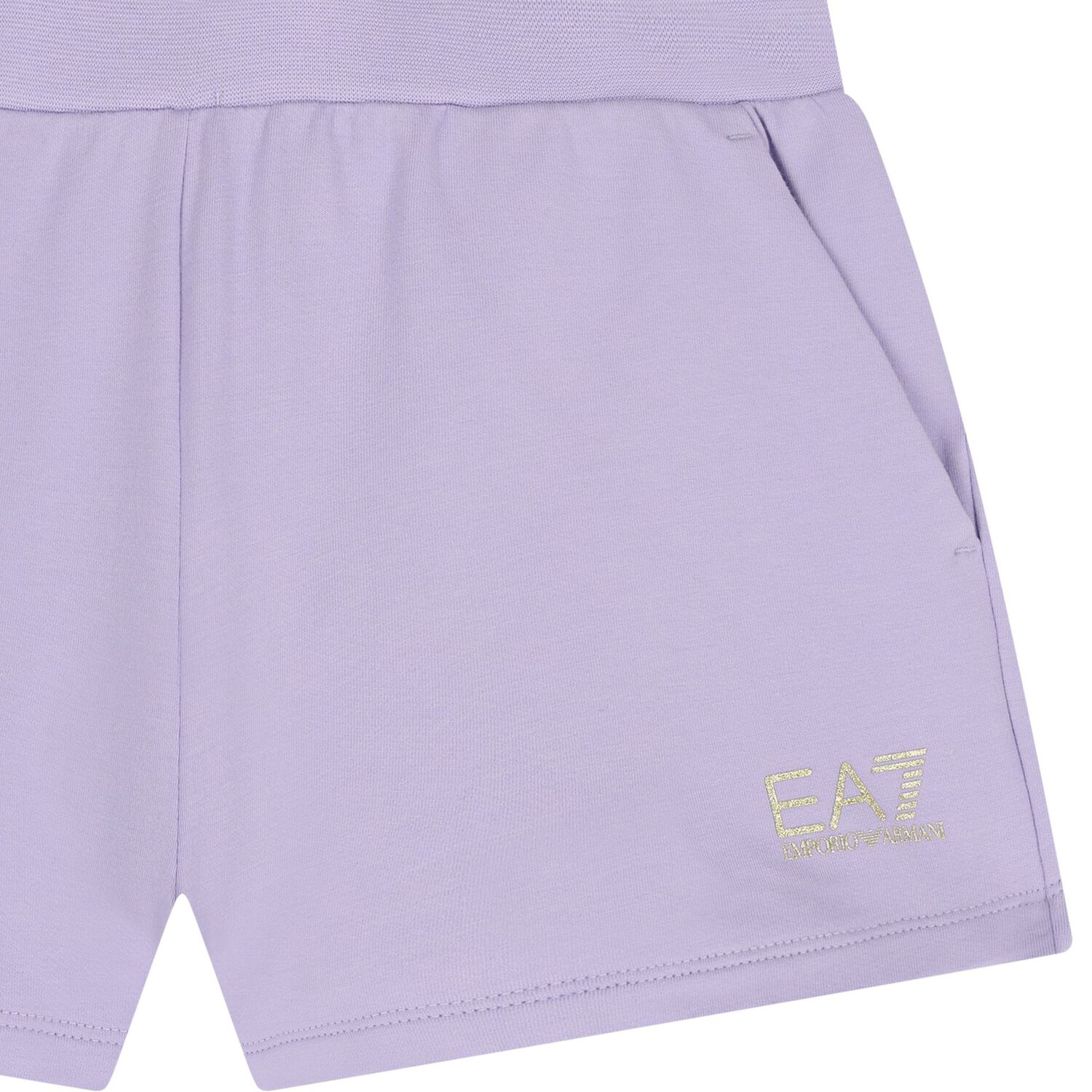 Girls Purple Logo Shorts, 1, hi-res