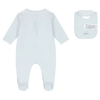 Baby Boys Blue Logo Babygrow Set