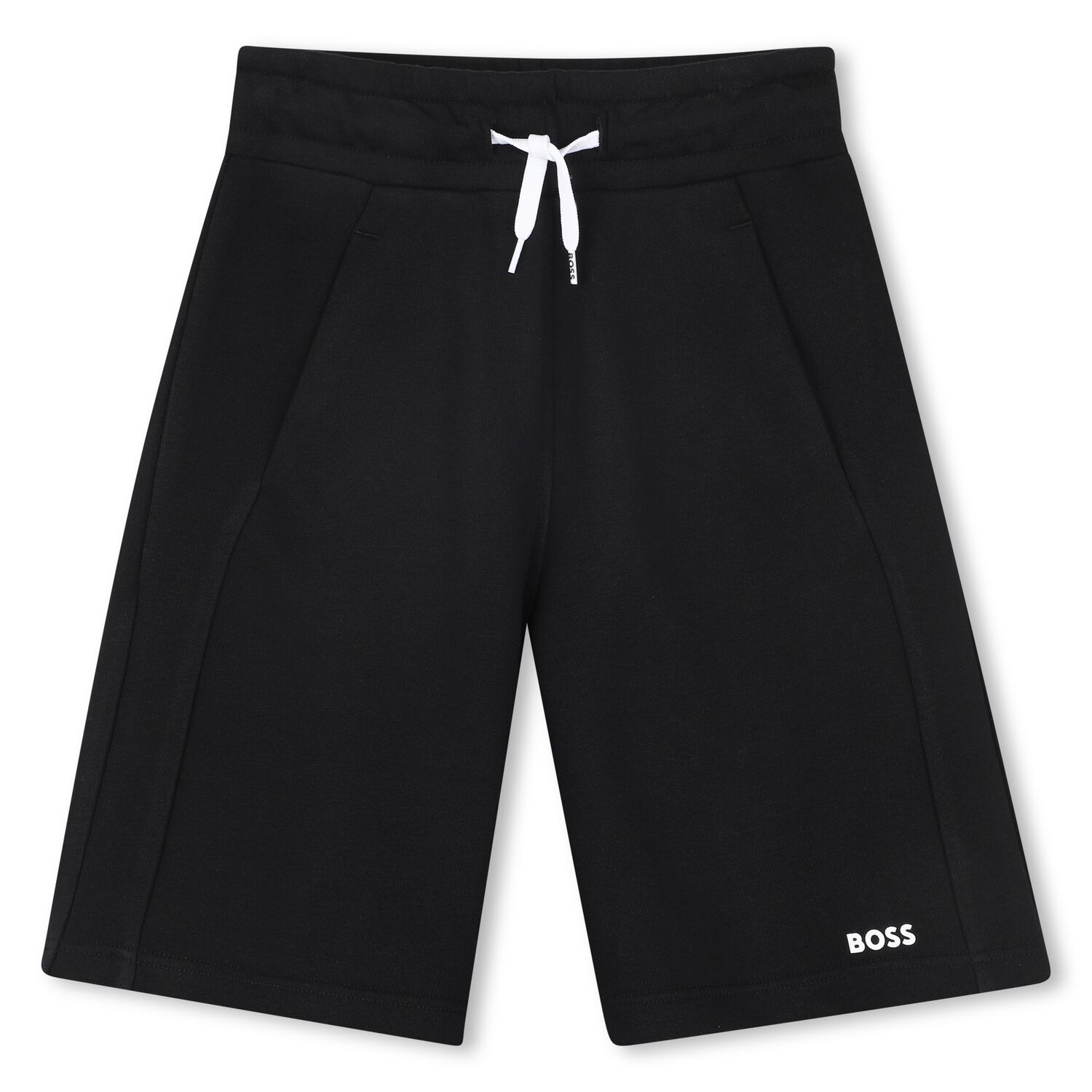 Boys Black Logo Shorts, 1, hi-res image number null