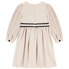 Girls Ivory Crepe Dress, 1, hi-res