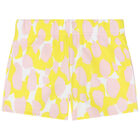 Girls White, Yellow & Pink Shorts, 1, hi-res