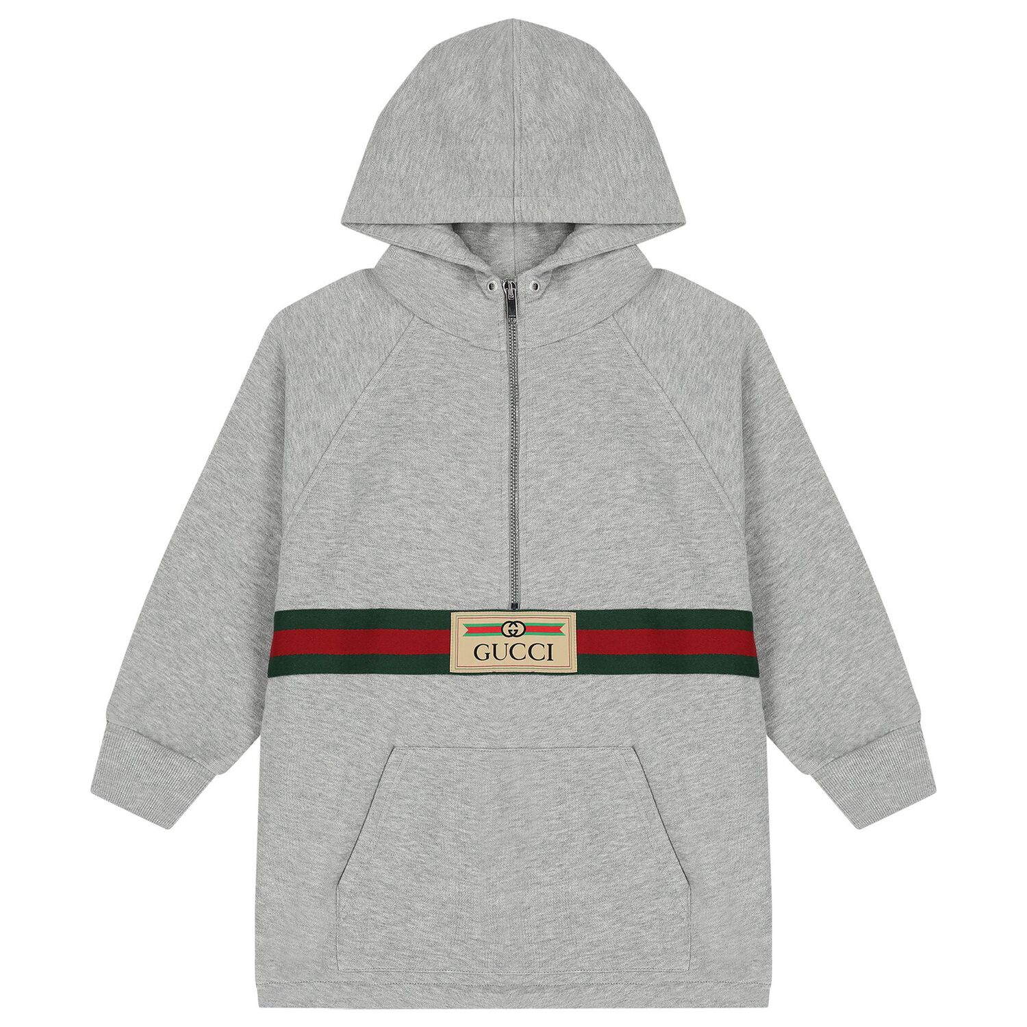 Grey Logo Web Striped Hooded Top, 1, hi-res image number null