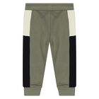 Younger Boys Grey, Navy Blue & White Joggers, 2, hi-res