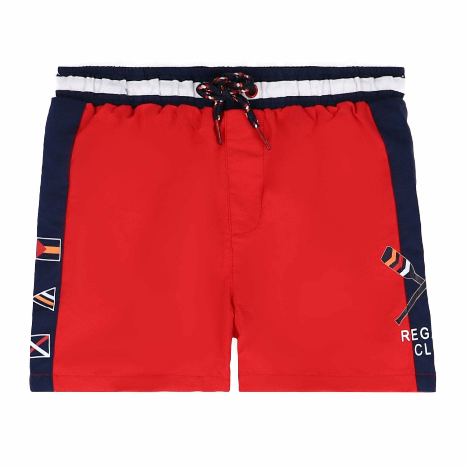 Boys Red Swim Shorts, 1, hi-res