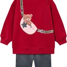 Girls Red & Grey Bag Leggings Set, 2, hi-res