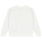 Girls White Polo Bear Sweatshirt, 1, hi-res