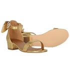 Girls Gold Sandals, 3, hi-res