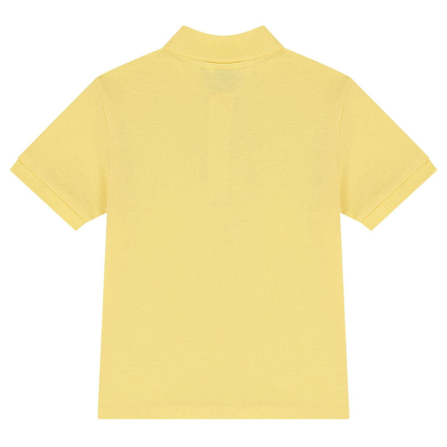 Boys Yellow Logo Polo Shirt, 1, hi-res
