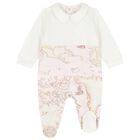 Baby Girls Ivory, Beige & Pink Geo Map Babygrow Gift Set, 1, hi-res