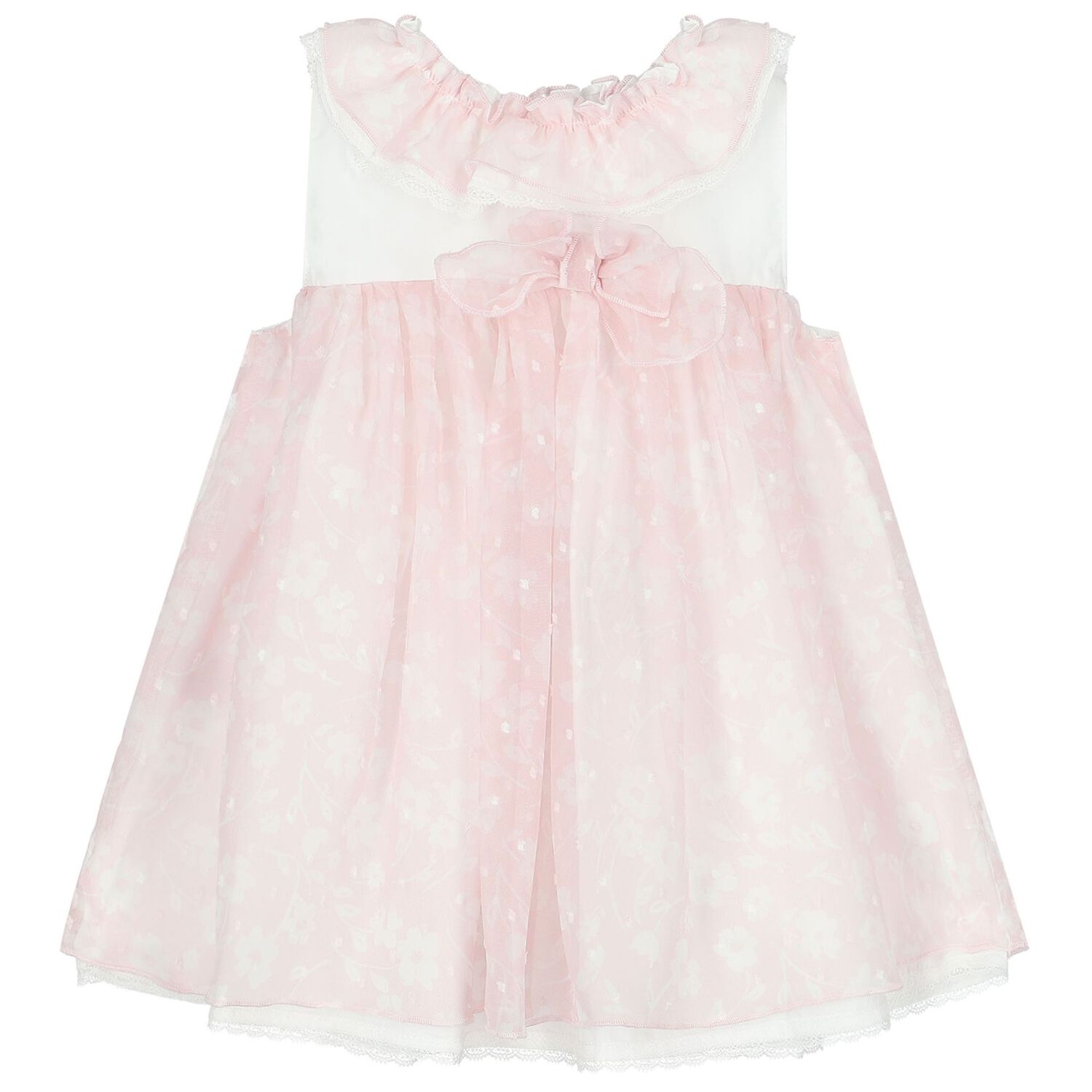 Baby Girls Pink Floral Bow Dress Set, 1, hi-res