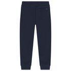 Boys Navy Blue Logo Joggers, 1, hi-res