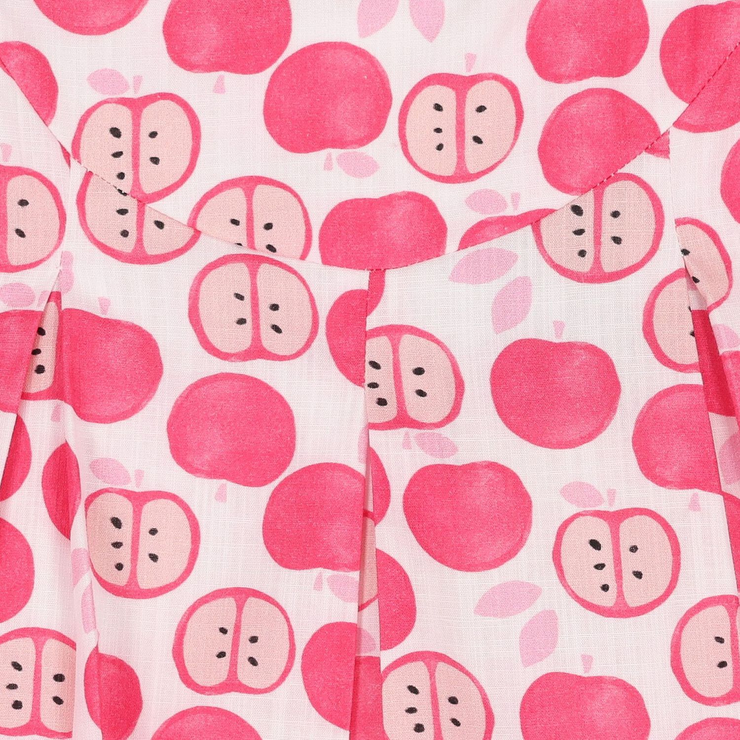 Baby Girls White & Pink Apple Dress Set, 1, hi-res