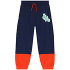 Boys Blue & Red Logo Joggers, 1, hi-res