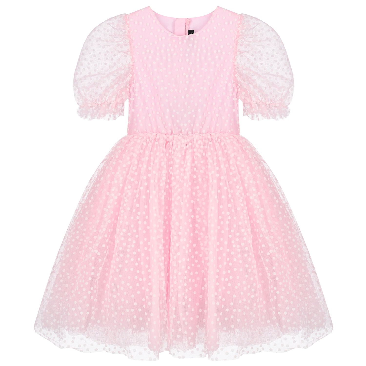 Girls Pink Polka Dot Dress, 1, hi-res image number null